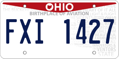 OH license plate FXI1427