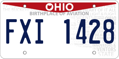 OH license plate FXI1428