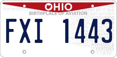 OH license plate FXI1443