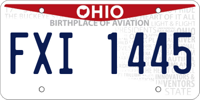 OH license plate FXI1445