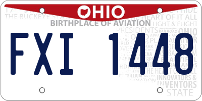OH license plate FXI1448