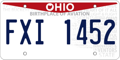 OH license plate FXI1452