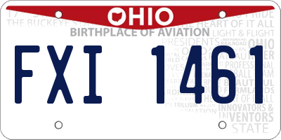 OH license plate FXI1461