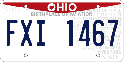 OH license plate FXI1467