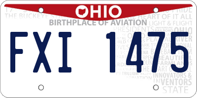 OH license plate FXI1475