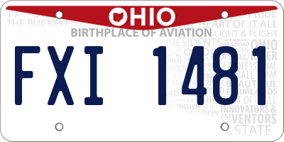 OH license plate FXI1481