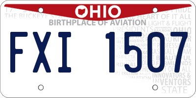 OH license plate FXI1507