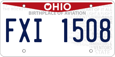 OH license plate FXI1508