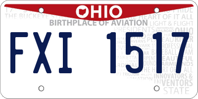 OH license plate FXI1517