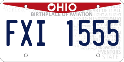 OH license plate FXI1555
