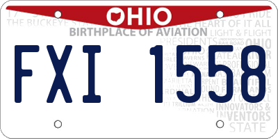 OH license plate FXI1558