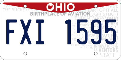 OH license plate FXI1595