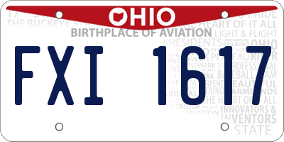 OH license plate FXI1617