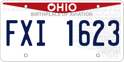 OH license plate FXI1623
