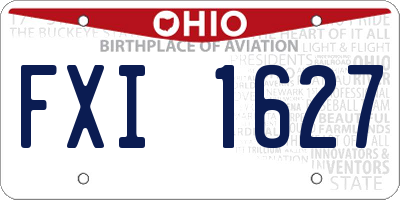 OH license plate FXI1627