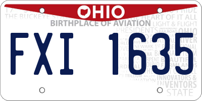 OH license plate FXI1635