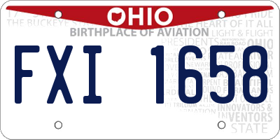 OH license plate FXI1658