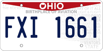 OH license plate FXI1661
