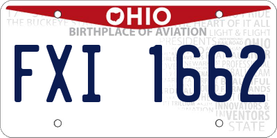 OH license plate FXI1662