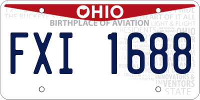OH license plate FXI1688