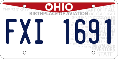 OH license plate FXI1691