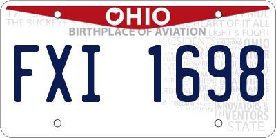 OH license plate FXI1698