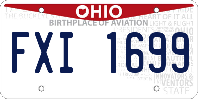 OH license plate FXI1699