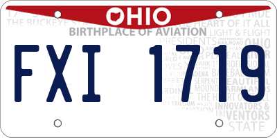 OH license plate FXI1719