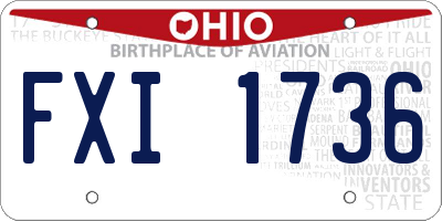 OH license plate FXI1736
