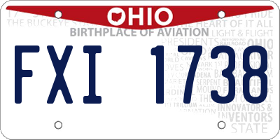 OH license plate FXI1738