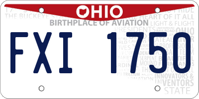OH license plate FXI1750
