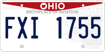 OH license plate FXI1755
