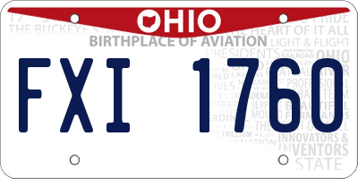 OH license plate FXI1760