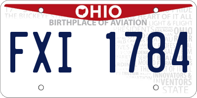 OH license plate FXI1784