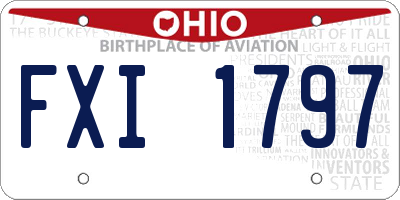 OH license plate FXI1797