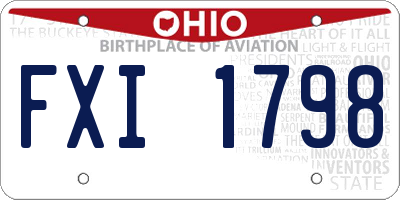 OH license plate FXI1798