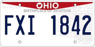 OH license plate FXI1842