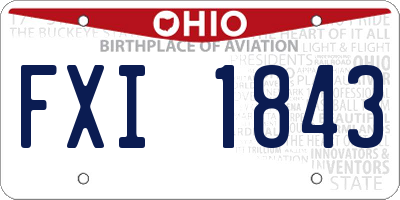 OH license plate FXI1843