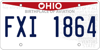 OH license plate FXI1864