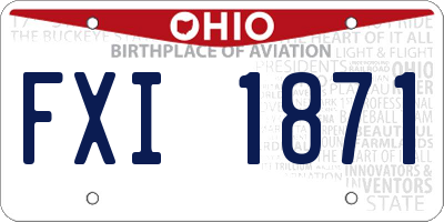 OH license plate FXI1871