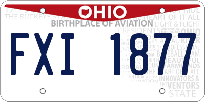 OH license plate FXI1877