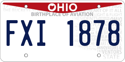 OH license plate FXI1878