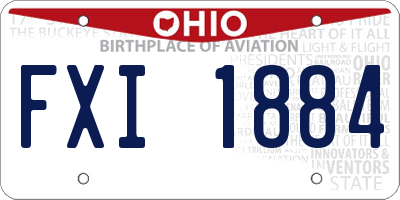 OH license plate FXI1884