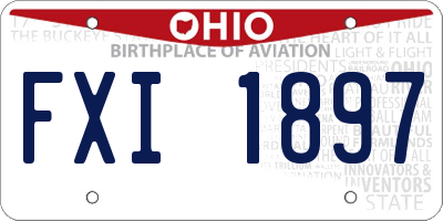 OH license plate FXI1897