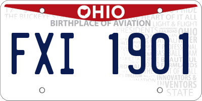 OH license plate FXI1901