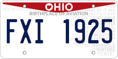 OH license plate FXI1925