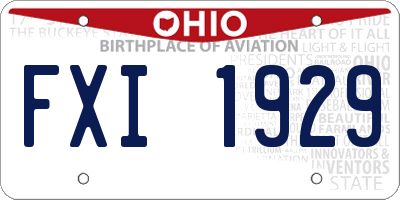 OH license plate FXI1929