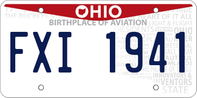 OH license plate FXI1941