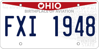 OH license plate FXI1948