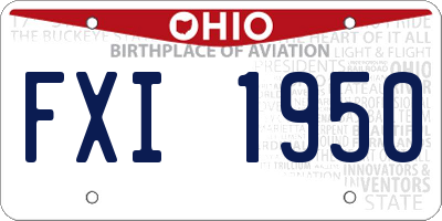 OH license plate FXI1950